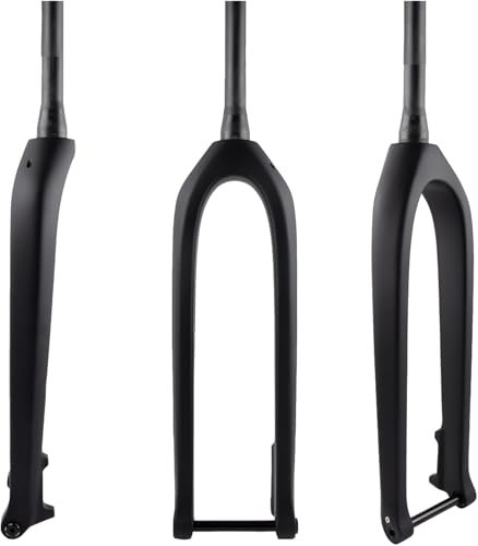 DECAKE Forcella Rigida per Mountain Bike da 29'', Tubo Conico da 1-1/2'', Forcella Rigida in Fibra di Carbonio, Perno Passante 15x110 mm, Forcella Anteriore Boost, Freno a Disco, 694 g (n