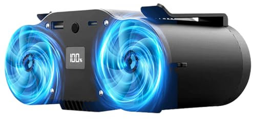 Genérico Ventilatour De Ceinture - Ventilatour De Ceinture | Gadget De Enfriamiento Personal | Ventilador De Cinturón Trabajando Con Clips Y 4 Velocidades Ajustables Para Viajes, Playa, Gimnasio