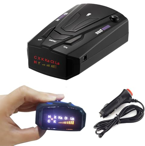 360° V7 GPS-Radarwarner, V7 Auto-Radarwarner, 16-Band-Laser-Erkennung, Unterstützung Von Radar-/Navigations-Sprachansagen, 180°-Erkennung Von Lasersignalen, Mit LED-Anzeige, Für Blitzer-Erkennung