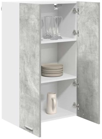 vidaXL Hängeschrank Betongrau 60 x 31 x 100 cm Holzwerkstoff