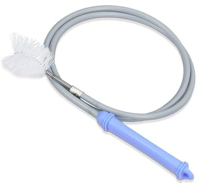 Drain Snake & Toilet Unblocker Tool – 1m Sink Plumbing Wire, Hair Clog Remover Toilet Auger, and Sink Cleaning Brush for Blocked Drains