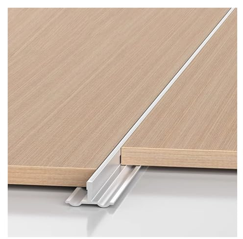 HAIXHX übergangsprofi 100 cm (3 Stück) T-förmige Übergangsleiste für Laminatböden, rutschfeste Aluminium-Fliesenkante für Teppichschwellen(White,H 0.7in/18mm)