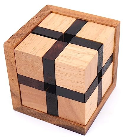 ROMBOL Octagon, Holzspiel, Denkspiel, Knobelspiel, Geduldspiel aus Holz