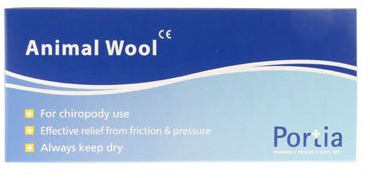 Portia Animal Wool For Chiropody Use.