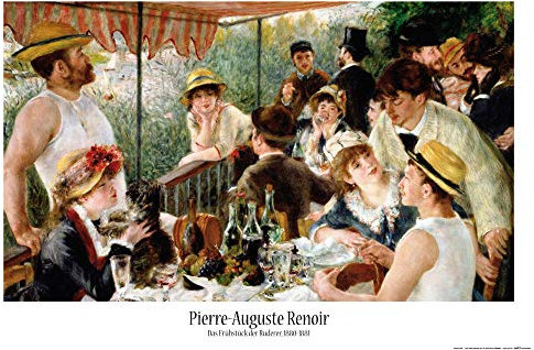 1art1 Pierre Auguste Renoir Poster Das Frühstück Der Ruderer, 1880-1881 Plakat | Bild 91x61 cm