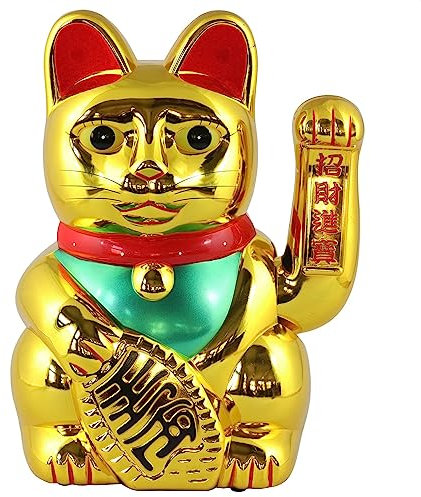 Freak Scene Glückskatze - Maneki-Neko - Winkekatze - 35 cm - Gold