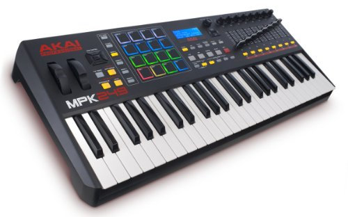 AKAI Professional MPK249 - Teclado controlador MIDI USB de 49 teclas semi-contrapesadas, controles MPC asignables, 16 Pads, Q-links, botones, conectividad plug-and-play y Paquete de Software