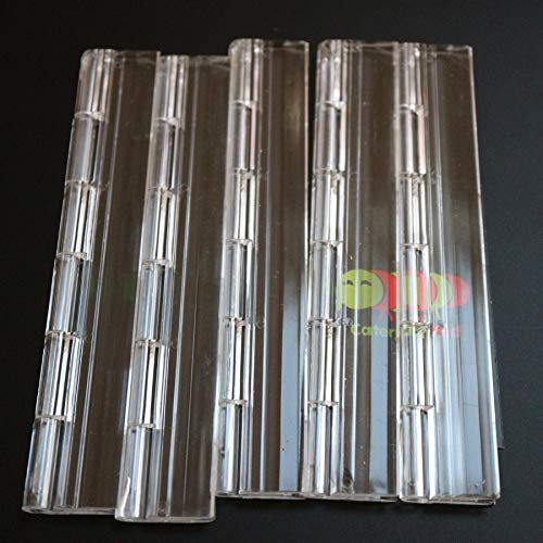 5 x Effacer Piano plastique acrylique de charnière 200mm