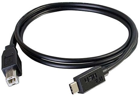 C2G Cable de impresora USB C de 4 m, USB-C a USB-B 2.0 compatible con impresoras y escáneres de HP, Epson, Brother, Samsung, Cannon y todos los demás dispositivos USB tipo C/B