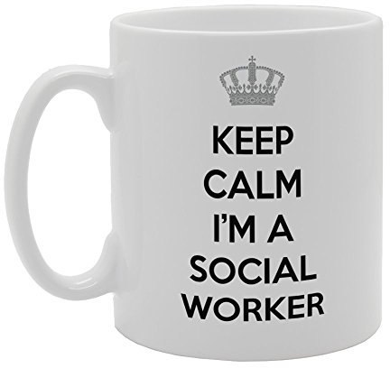 MG3349 Keep Calm I'm A Social Worker Novelty Gift Printed Tea Coffee Ceramic Mug