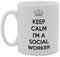 MG3349 Keep Calm I'm A Social Worker Novelty Gift Printed Tea Coffee Ceramic Mug