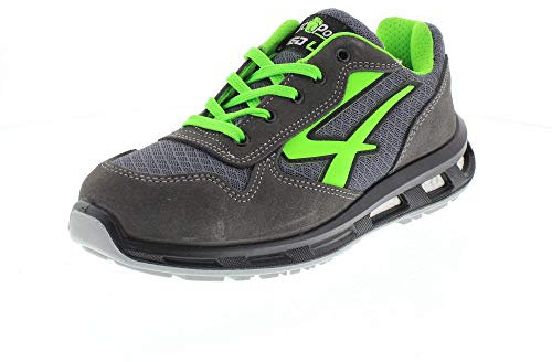 U-Power Red Lion Point, Unisex-Sicherheitsschuhe, leichte, flexible, pannensichere Lederturnschuhe, mit Infinergy-Einsatz, mit Aluminium-Zehenkappen - Grey & Green 42