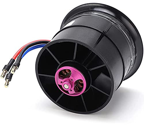 Powerfun EDF 70mm 11 Blades Ducted Fan with RC Brushless Motor 3400KV Balance Tested for EDF 4S RC Jet Airplane