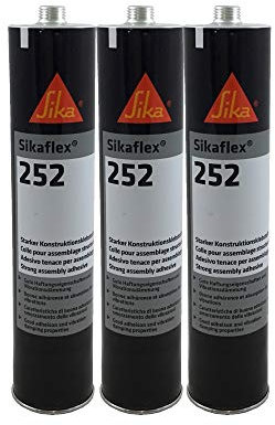 Sparset 3x Sikaflex 252 1K-PU Klebstoff Karosseriedichtmasse 300ml weiß
