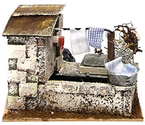 Fontana Panni Che sgocciolano Pompa 20x14x17 cm presepe