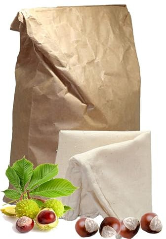 Rosskastanien-Granulat für Waschmittel 5kg inkl. Baumwoll-Waschbeutel