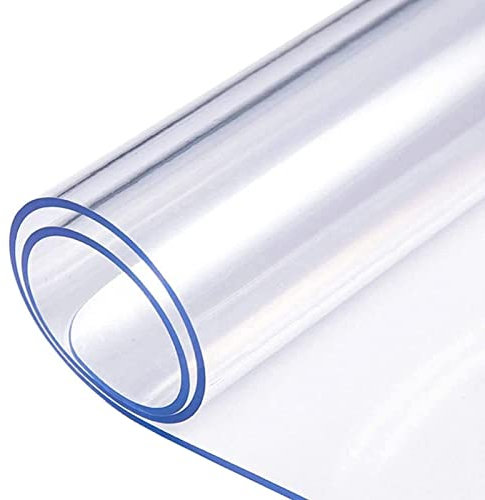 Nisorpa Protector de mesa transparente, 100 x 200 cm, PVC, impermeable, 2 mm, fácil de cortar, para mesas de comedor