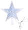 Aisoway Estrella de Navidad Topper de Árbol de Luz LED Cima Ornamento Decoración del Hogar Plug Blanco Cálido