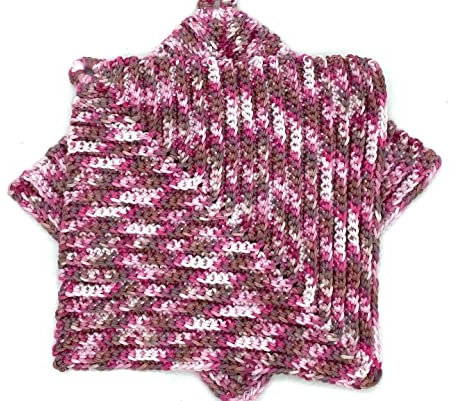 Handmade by Lara's Creations - gehäkelte Topflappen auch als Untersetzer 1 Paar rose