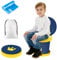 Toilettensitz kinder, klappbarer Toilettenstuhl für Babytraining Indoor Outdoor Travel Töpfchen mit Reisetasche (blue)