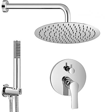 Sistema Doccia con Miscelatore ad Incasso, Completo di soffione, doccetta e Presa d’Acqua con Flessibile