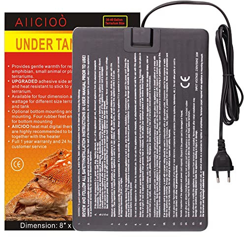 AIICIOO Eidechsen-Terrarium-Heizkissen – 16 W Heizkissen für Haustiere, Aquarium-Heizmatten, Tankwärmer für Reptilien, Eidechsen, Schildkröten, Schlangen