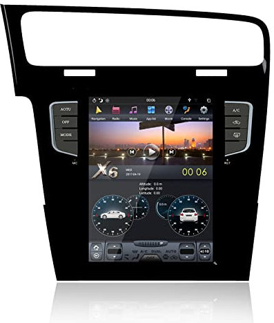 MOOKAKA Tesla Radio Android Auto radio 2 Din Navegación GPS Unidad principal para Volkswagen Golf 7 2013-2016 Reproductor Multimedia 10.4 pulgadas pantalla vertical apoyo Carplay DSP WIFI (PX6,4+64GB)