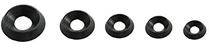 Black Countersunk Solid Cup Finishing Washer Marine Grade Stainless Steel M3 M4 M5 M6 M8 - Pack of 10 (M4)