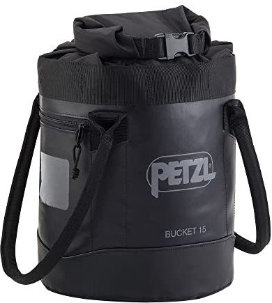PETZL, Bucket 15, Selbstversorgende Haltertasche, Schwarz, 15 Liters, Unisex-Adult