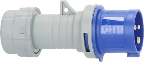 Brennenstuhl Clavija CEE 230V/16A (para Uso Exterior IP44, Adaptador Enchufe para Camping, conexión fácil, 3 Polos, Enchufe de 3 Pines)