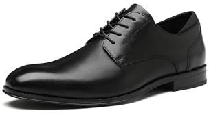 DECARSDZ Mens Classic Modern Formal Oxford Lace Up Derby Dress Shoes Black Use for Business Wedding Formal Dinners Church Services Theatre Performances