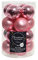 Kaemingk Weihnachtskugeln Glas 35mm x 16 Stück kleine Christbaumkugeln rosa pink