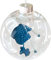 Transparente Weihnachtskugel mit Stricken und Häkeln Ornament, Weihnachtsbaum hängende kristallklare Kugeldekoration, handgefertigte Wolle Weihnachtsdekoration Geschenk für Strickerinnen (H)