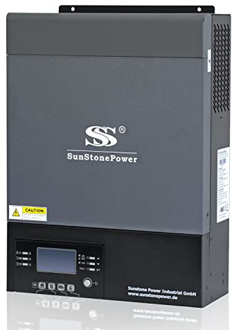 Sunstonepower Off-Grid Wechselrichter 48V 6KW Batteriewechselrichter Reine Sinuswelle Inselwechselrichter für AGM Gel Lithium Batterie Gray