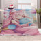 RUGINA Flauschige Wohndecke Anime Blanket 150x200 cm Super Weiche Flanell Decke für Couch, Manga-Mädchen Kuscheldecke Camping
