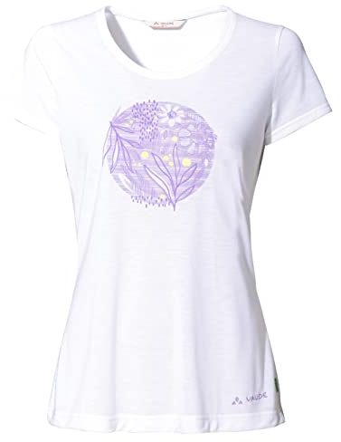 VAUDE Damen Skomer Print II T-Shirt, White-White, 36
