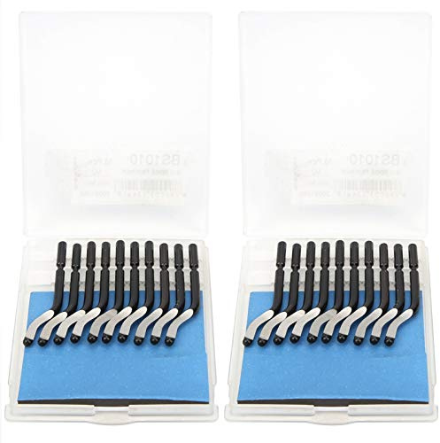 Bs1010 Deburring Blades,Deburring Blades,Knives,20Pcs Trimming Knife Blade Replacement Cutter Head for Scra PVC Plastic Iron Bs1010