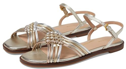 Cole Haan Womens Jitney Knot Leather Gold Silver Rose Sandals 5.5 UK