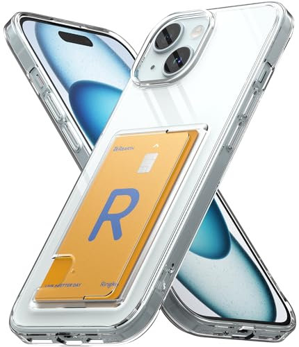 Ringke Fusion Card Case Kompatibel mit iPhone 15 Plus Hülle, Durchsichtige Handyhülle mit Handy Kartenhalter Kartenfach Handy Wallet Hülle für iPhone 15 Plus 6,7 - Clear