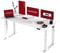 SANODESK Höhenverstellbarer Schreibtisch (180x80 cm) - Elektrischer Schreibtisch mit 4 Beinen, 2 starken Motoren, Memory-Steuerung (Weiß)