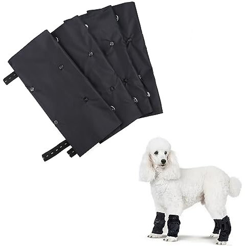 Waterproof Dog Leg Snoods Dog Leggings Sleeves Protector Leg Wraps Dogs Leg Pom Covering for Poodles Afghan Hound Long Haired Dogs on Rainy or Snowy Days Dog Raincaot