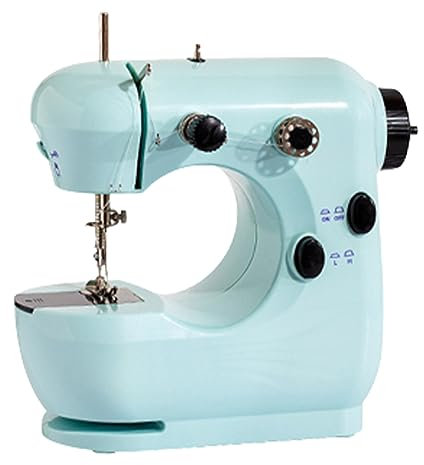Syfunlv Nähmaschine,Mini-Nähmaschine,tragbare elektrische Nähmaschine,verstellbar,Doppellinien-Rückwärtsstich mit Zwei Geschwindigkeiten, Kleine Nähmaschine für Kleidung, Stoffe, Cutains, Heimreisen
