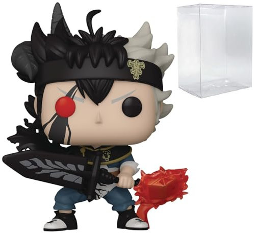 POP Anime: Black Clover - Black Asta Funko Vinyl Figure (Bundled with Compatible Box Protector Case), Multicolor, 3.75 inches