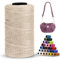 LEREATI Cordino per Borse Uncinetto Filo Macrame 1mm x 230m Macrame Corda Colorata Cordoncino per Borse a Uncinetto, Arazzo da Parete, Acchiappasogni, Fai da Te (Khaki Bianco)
