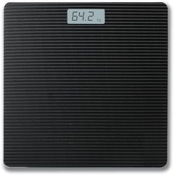 PUREFIT Digital Bathroom Scale For Body Weight Marble Effect Ultra Slim High Precision Backlit LED Display Body Weighing Machine Accurate Scale LB/KG/ST Max Weight 180KG Battery Operated (Black)
