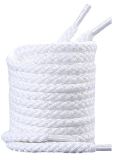 Anopo 2 Pares Cordones de Cuerda Gruesa Ancho 6.5mm Longitud 120cm-160cm | Cordones de Repuesto para Zapatillas Deportivas