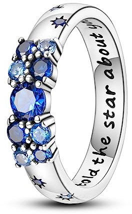 Hapour 925 Sterling Silber Ring für Frauen und Teenager, stapelbare Eternity-Bandringe mit CZ-Steinen