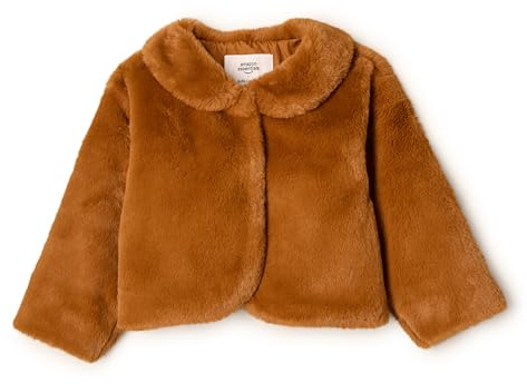 Amazon Essentials x Sofia Grainge Chaqueta Efecto Pelo Niña, Caramelo, 4 años