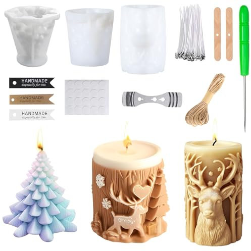 Silikonform Weihnachten,Silikonformen Gießformen,Kerzen Formen Silikon,Kerzen Selber Machen Set,Kerzenformen zum Gießen,Kerzen Selber Machen Set Weihnachten,Kerzenform Silikon,für Kerzen Deko