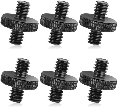 6 Stück, 1/4-Zoll-Stecker Auf 1/4-Zoll-Stecker Stativschraube, 1/4 Zoll Kamera Befestigungsschraube 1/4 Standard-Kamerakäfighalterung, Doppelkopfschraube Kameraschraub Für Lichtstativ Einbeinstativ